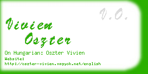 vivien oszter business card